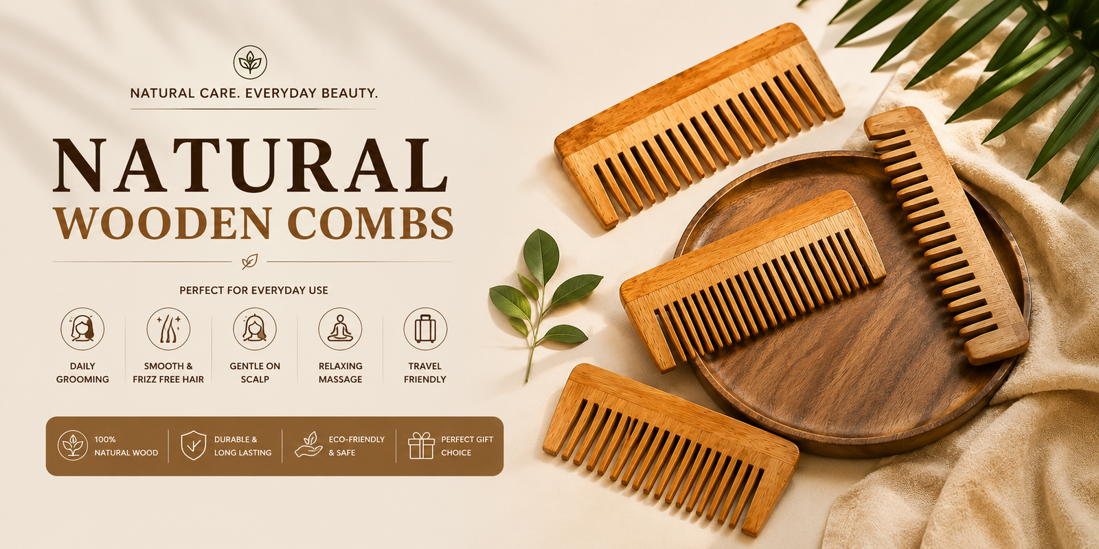 Natural Wooden Combs
